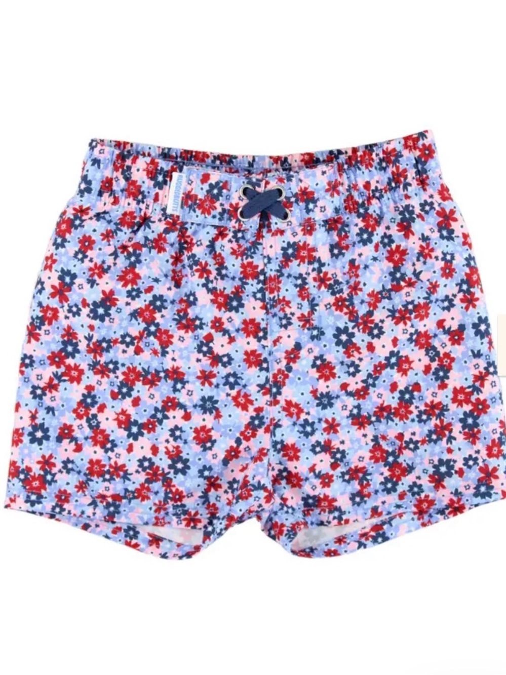 NWT Ruggedbutts Red White and Bloom Swim Trunks